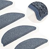 Home Furniture Teppich Stufenmatten 15 Stück blau 65 x 25 cm Größe