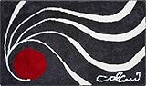 Grund COLANI Exklusiver Designer Badteppich 100% Polyacryl, ultra soft, rutschfest, ÖKO-TEX-zertifiziert, 5 Jahre Garantie, Colani 18, Badematte 70x120 cm, anthrazit