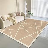 AU-OZNER Wohnzimmer deko Hellgelber Teppich, hochwertiger minimalisti scher Balkon schall isolierte Teppichedeko modern,Hellgelb,180x250cm