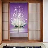DANLIM Lotus Verdunkelungsvorhänge, Blumenmuster, Violett, 2 Paneele, 86,4 x 142,2 cm Ösen, Wohnzimmer-Vorhänge, wärmeisoliert