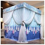SORVA Moskitonetz Betthimmel, Prinzessin Bettvorhang Moskitonetz Schlafzimmer Dekoration Zubehör Baldachin Junge Mädchen Erwachsene Bettwäsche Geschenke (Size:200×220cm)