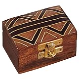 Orientalische kleine Aufbewahrungsbox mit Deckel Dajat | Orientalischer Schmuckkästchen für Mädchen und Damen zur Schmuckaufbewahrung | Marokkanische Schatulle Box aus Holz