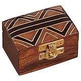 Orientalische kleine Aufbewahrungsbox mit Deckel Dajat | Orientalischer Schmuckkästchen für Mädchen und Damen zur Schmuckaufbewahrung | Marokkanische Schatulle Box aus Holz