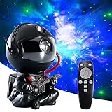 Relogeuhr Astronauten Sternenhimmel Projektor, 360 °Drehen Mit Fernbedienung LED Nachtlicht Sternenhimmel Geeignet für Party-Innendekoration Kinderzimmer Geburtstagsgeschenk (Schwarze Gitarre)