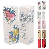 DRESSOOS 50 Stück Verpackungsboxen Lippenbalsam-Behälter Geschenkverpackungsboxen Große Lipgloss-Lippenstift-Verpackungshülle Papier-Lippenstifthalter Lipgloss-Box Geschenkbox