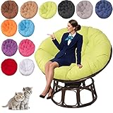 RVUEM Relaxsessel Auflagen Untertassen Stuhlauflage Dickes Bequemes Papasan Sitzkissen Japanischer Runder Futon Korbkissen Aus Weidenrattan Eierstuhlauflage FüR Den AußEnbereich,E,60×60CM