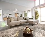 DELIFE Eckcouch Gracil Chenille Beige 285 x 160 cm Recamiere rechts