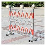 Industrielle, Erweiterbare Metallbarrikade, Flexibles Mobiles Absperrgitter Einstellbarer Verkehrszaun Mobiles Scherentor Für Straßensperrungen, Bauleitplanken ( Farbe : Silver , Größe : 1.2x2.5m )
