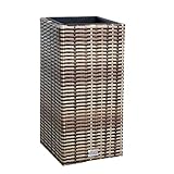ESTEXO Polyrattan Blumentopf Übertopf Pflanztopf Blumenkübel Rattan Pflanzkübel Topf (60 cm/Beige-Braun)