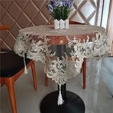 Rechteckige/runde Spitze Tischdecke European Spitze Stickerei Anhänger Tischdecke Tischset Untersetzer Set Schlafzimmer Balkon Kaffee Kleine Runde Tischdecke Tuch Dekoration Für die Küche der Küche