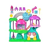 IMAGINEXT DreamWorks Trolls Regenbogen-Baumhaus - Lichter, Geräusche, Spielbereiche, bewegliche Poppy-Figur, für Vorschulkinder ab 3 Jahren, HML49