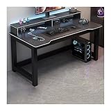 Schreibtisch, Computertisch PC-Desktop-Tisch, doppelter Desktop-Schreibtisch for Studenten, Zuhause, Schlafzimmer, Arbeitstisch, Bürotisch, einfacher Gaming-Tisch, PC-Tisch Arbeitszimmer, Homeoffice,