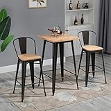 HARAY Bartisch Eisen High Tisch Amerikaner Kleiner quadratischer Tisch Milk Tea Shop Coffee Shop Casual Home Balkon Bar Tisch Bartisch in Thekenhöhe (Color : 02)