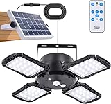Beinhome Solarlampen für Außen mit Fernbedienung,Solar Hängelampe 128LED 4400mAh Battery mit 5M Kabel,IP65 Wasserdicht,Bewegungsmelder,4 Modi,für Innen Außen Garten Camping Hühnerstall Gewächshaus