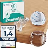 Eckenschutz Baby (6stk) - Für weniger tränen und mehr Sicherheit - Kantenschutz selbstklebend & transparent - rückstandsloss Wieder entfernbar - Tischeckenschutz Kinder - Tesa Power Tape