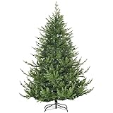 HOMCOM 180 cm Weihnachtsbaum Künstlich Naturgetreu Dichte Zweige Tannenbaum Kunsttanne mit 1942 Astspitzen realistisches Aussehen für Weihnachtsfest Grün