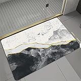 Badezimmerteppich, Badematte Rutschfest, Duschmatte Rutschfest, Duschvorleger, Badvorleger Badteppich Rutschfest Waschbar Teppich Badezimmer, Bathroom Mat, Bath Mat Mats, Bad Teppich, Berg-120x160cm