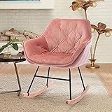 SUPPNEED Wohnzimmer Bequemer Schaukelstuhl Akzentstuhl (Rosa)