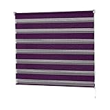 casa pura Doppelrollo VarioLight | flexibel einstellbar - Blickdicht oder transparent | Klemmfix Rollo mit Befestigung ohne Bohren | Größe wählbar (120 cm Breite x 150 cm Länge) | Violett