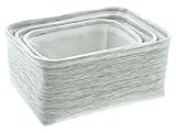 FRANK FLECHTWAREN Universalkorb Grey Linen im 3er Set