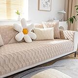 YWQJL Sofaauflagen Sofabezug 1 2 3 4 Sitzer, Couchbezug L Form, Anti-rutsch Couch Überzug, Cuddly Couch Überzüge Sofa Überzug Ecksofa, Sofaschoner für Hunde,F-110x110cm