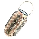 DOITOOL Solarleuchten Im Freien Für Den Garten Vintage-Laternen Zylindrische Tischlaternen Led-Laterne Außenlaterne Dekorative Laternen Außenhoflampe Solarlaternen