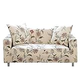 Carvapet Elastischer Sofabezug Stretch Couchbezug Sofabezüge für Sofas mit 2 Kissenbezug(2 Sitzer)