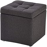 Hocker Fußhocker Polsterhocker Aufbewahrung Fußhocker Würfel Ottomane Puff Sitzbank, Spielzeugkiste Ottomane Tablett Organizer Box Puff Brust Schuhbank Hocker (Größe: 30 x 30 x 35 cm (12 x 1