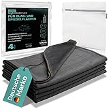 STARKL® 4X Mikrofasertücher für Autoscheiben, Fenster, Spiegel, Displays- Scheibenreinigungstücher Auto - Fenstertuch streifenfrei in 40x40cm - Carbontuch - fusselfreie Microfasertücher in 400GSM