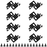 UFURMATE Schwarzes Drehscharnier, 8 Sets Metall Verdeckter Schaft Schranktür Schwenkscharniere Schranktür Holz Türscharniere mit Stift Türscharniere für Freischwingende Holz Schranktür (Einzelloch)