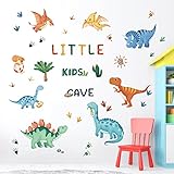 decalmile Wandtattoo Aquarell Dinosaurier Wandaufkleber Dino Tiere Kinder Wandsticker Babyzimmer Kinderzimmer Jungen Wanddeko