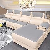 BK&MF Sofa Abdeckung Für Ledercouch, Super rutschfeste Sofa Dämpfung Couch überwurf Für Haustiere, Sofa Möbel Protector Separat Erhältlich-grau 60x60cm(24x24inch)