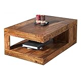 Massiver Edelholz Couchtisch GIANT L Sheesham 90 x 60 cm Tisch Holztisch Wohnzimmertisch