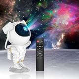 Astronauten LED Galaxy Projektor Sternenhimmel Nachtlicht, Astronaut Sternenprojektor mit Nebel, Fernbedienung und Timer, für Schlafzimmer und Deckenprojektor, Geschenke für Kinder und Erwachsene