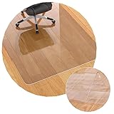 Stuhlmatte für fliesenboden,transparente büro bodenschutzmatten für Stuhlunterlage,Bodenmatte für Kinder,schmutzabweisend/antistatisch,PVC-Bodenmatte,sicher,durchsichtig,W×L-120×120cm（47*47in）