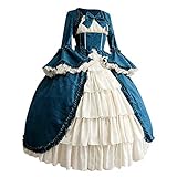 Eauptffy Damen Viktorianisches Kleid Langes Kleider Cosplay Gotische Mit Schleife Lange Frauen Lady Party Spitze Kostüme Bowtie Ärmelkleid Frauenkleid Romantische Gothic Kleidung Für Frauen