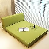 NAN Doppelklappbett Schwamm + Baumwollbettwäsche Atmungsaktiv Weich Einfach Zu Reinigen Grau Grün Kaffee Optional Multi-Size Mittagspause Schlafsofa (Farbe : Grün, größe : 156 * 120 * 15cm)