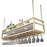 XIaoHESHop LED Weinregal zum Aufhängen an der Wand Glas Pokale Stemware Rack Halter, Schwebendes Regal Wandmontiert - Eisen, 60/80/100/120cm