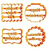 Dinnesis Trocken Gemüse Keksformen mit Guten Wünschen, Cutter Premium Design Formen Verpackungsmaterial Alu (Multicolor, One Size)