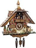 Schwarzwald Palast Cuckoo Palace Kuckucksuhr Große Wildpark Mühle Quarz-Uhrwerk - Höhe 42cm