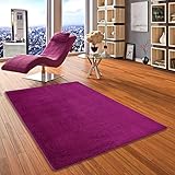 Snapstyle Hochflor Velours Teppich Luna Purple in 24 Größen