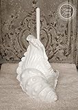 Flair Vitrine WC Garnitur Bürstengarnitur -Muschel- Keramik weiß Bad Landhaus Shabby French