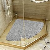 Duschmatte rutschfest Dreieckig, 53 x 53 cm Weich Komfort Sicherheits Badewannenmatte, Antibakterielle Badematte mit Ablauflöchern, Antirutschmatte Dusche für Badewanne und Nassbereiche