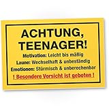 DankeDir! Teenager Motivation - Kunststoff Schild 30 x 20 cm - Geschenkidee Jungen & Mädchen Türschild Teenager Zimmer Spruch - Geschenk Idee Geburtstag Zimmer Deko Jugendliche Tür Deko Dekoration