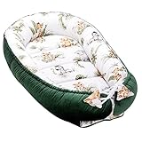 Pepi Babynest Kokon aus Samt - Nestchen Baby - Baby Nest - Babybett Zubehör - Bilateral Bettnestchen - Babynestchen Neugeborene - Kuschelnest Baby - Liegekissen Afrimals mit Velvet