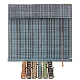 Stilvolle Premium-Bambus-Rollos, Bambus-Rollos für Fenster, Schlafzimmer/Innen/Außen, Trennvorhänge, lichtfilternde Raffrollos für Terrasse/Garten/Pavillons