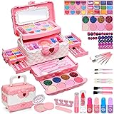 Kinderschminke Set Mädchen Kinder Make Up Set - Kinder Schminkset Mädchen,Kinder Schminkkoffer Mädchen Spielzeug, Halloween Weihnachts Geburtstags Geschenke für Mädchen 4 5 6 7 8 9 10Jahre 57PCS