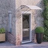 Home Sets mit Türüberdachung grau und transparent 80x100 cm aus Polycarbonat