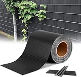 BRALEM Sichtschutz for den Zaun, 19 cm Hart-PVC-Sichtschutzstreifen for Doppelstabmatten, anthrazitfarbenes Gartenzaun-Balkontuch, wetterfest (Size : 0.19x60m)