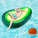 IKOOMEE Aufblasbar Avocado luftmatratze Riesiger Aufblasbarer Avocado Schwimmen schwimminsel schwimmreifen Pool Spielzeug Floß Schwebebett wasserspielzeug Party Kinder Erwachsene